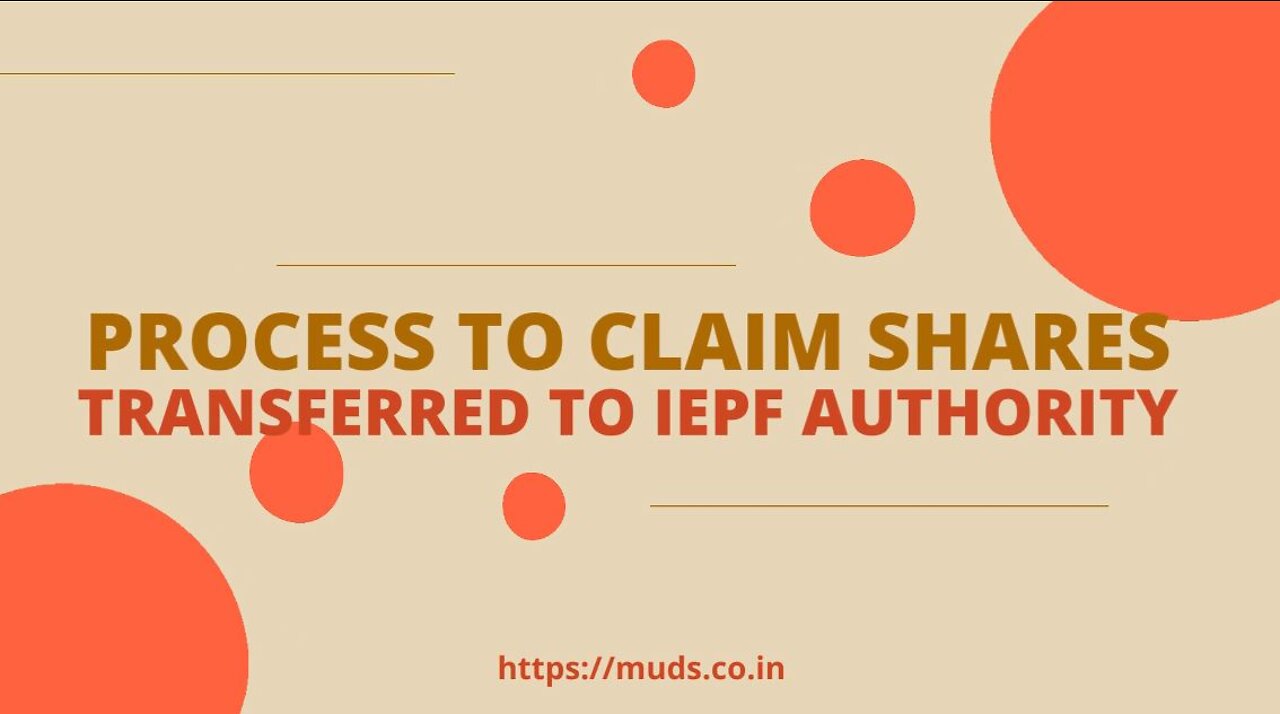 Process to Claim Shares Transferred to IEPF Authority - Muds Management