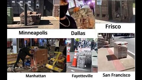 STAGED! The Mysterious Pallets Of Bricks During The BLM Riots [Chinese subtitle] 美國黑命貴暴亂期間多次出現的神秘磚頭