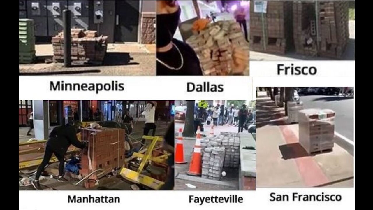 STAGED! The Mysterious Pallets Of Bricks During The BLM Riots [Chinese subtitle] 美國黑命貴暴亂期間多次出現的神秘磚頭