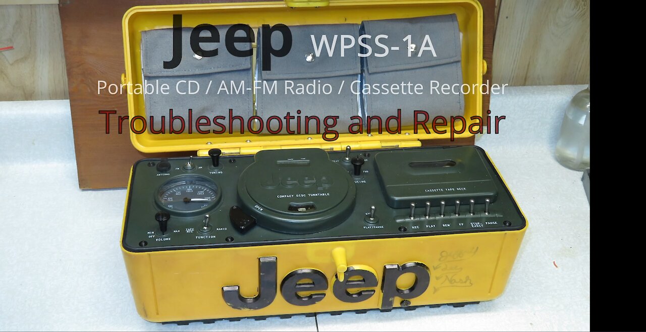 Jeep Portable CD / AM-FM Radio / Cassette Recorder WPSS-1A Repair (#008)