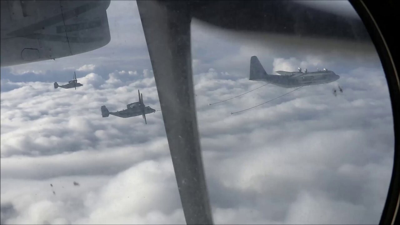 Ospreys refueling over Norway