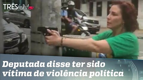 Carla Zambelli depõe à PGR sobre sacar arma contra homem em SP