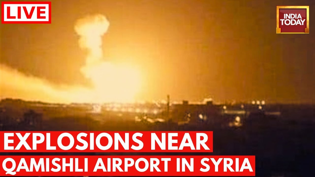 Large number of explosions heard by Qamishli airport