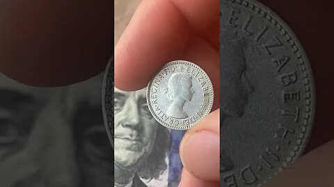 Silver Sixpence With Queen Elizabeth II And A Kangaroo