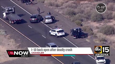 Motorcyclist dies following crash on I-10 near Queen Creek