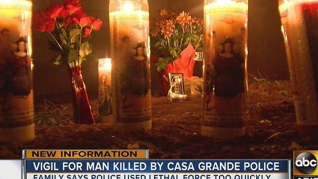 Vigil held for Casa Grande man killed during officer-involved shooting