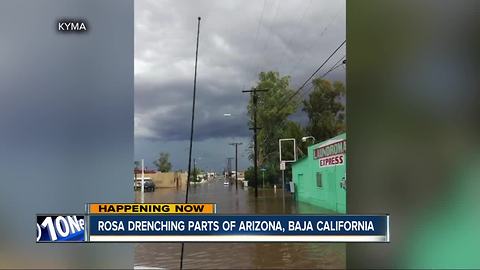 Tropical Depression Rosa hammers parts of Arizona, Baja California