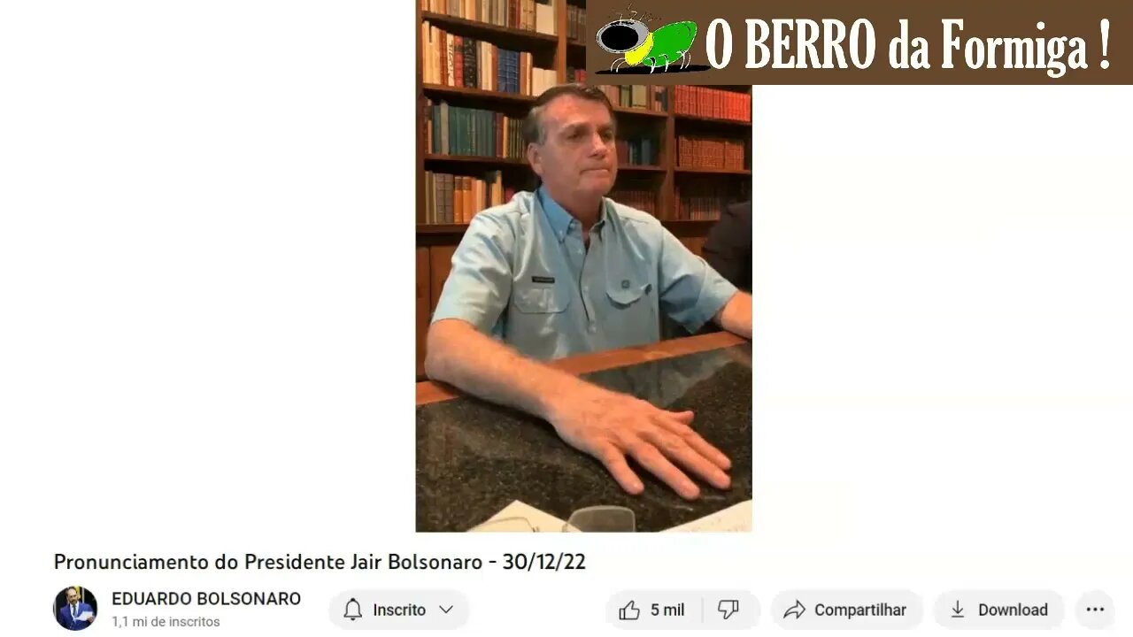 Bolsonaro diz "SELVA" ao fim da Live