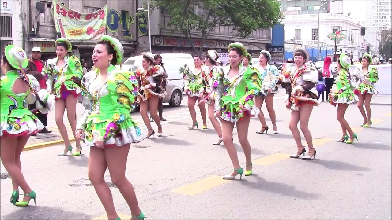 Bolivian traditional dance music show in Santiago, Chile