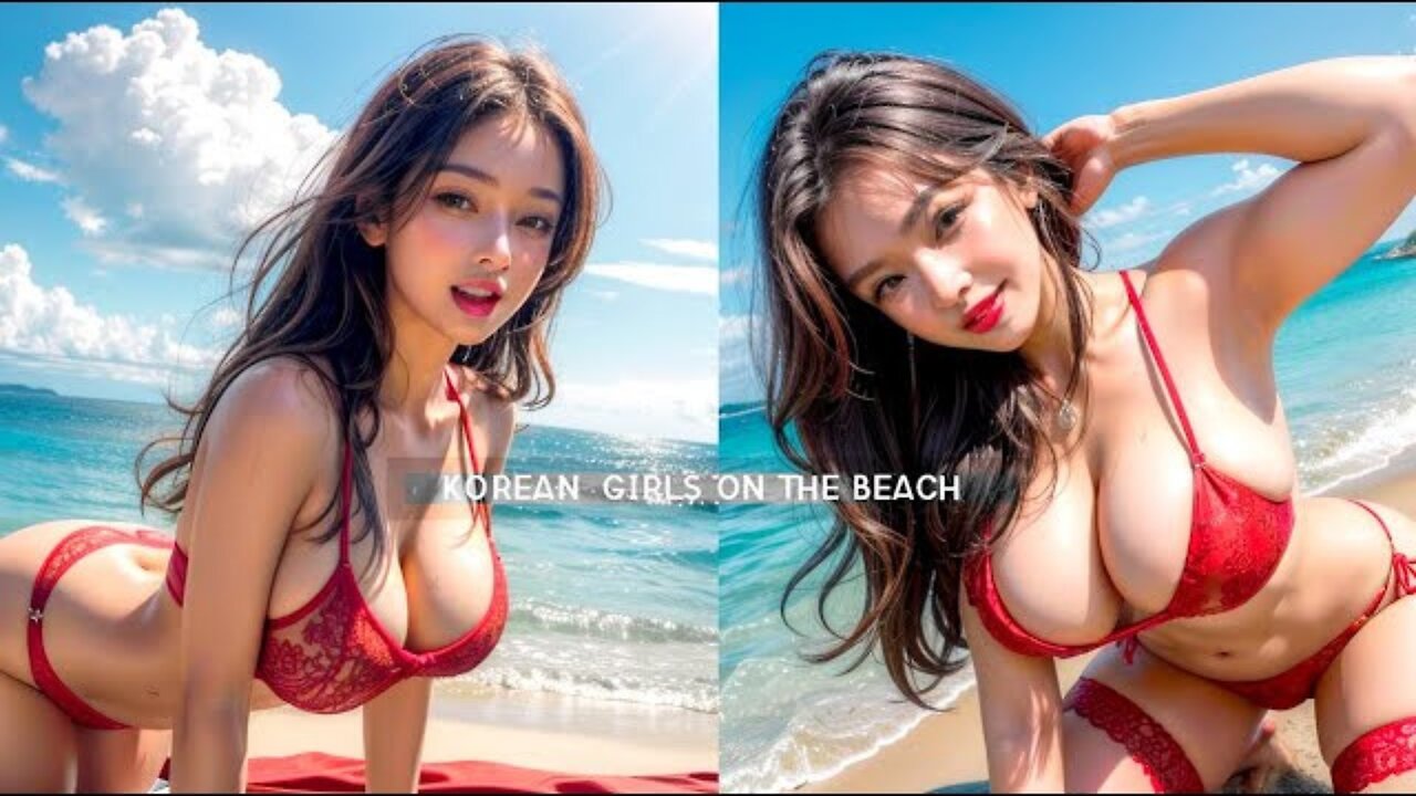 [4K AI Art] Korean girls on the beach