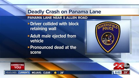 BPD investigating deadly crash on Panama Lane