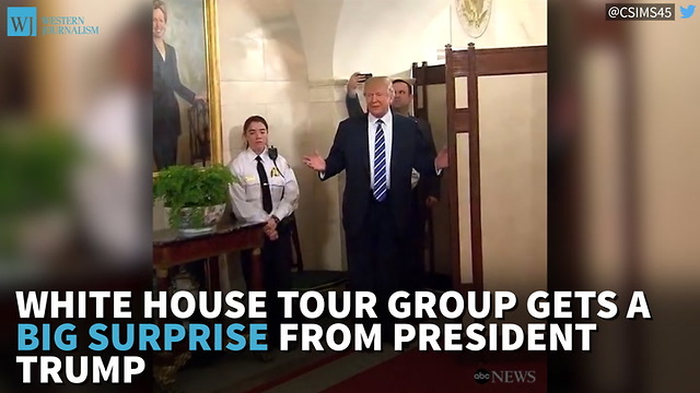 White House Tour Group Gets A Big Surprise From President Trump