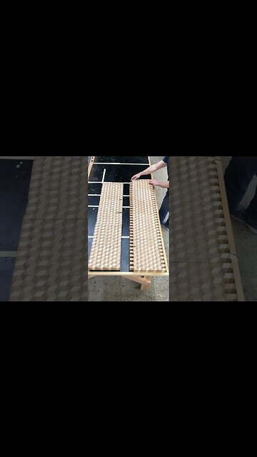 Woodworking - 3D Cube Board Pattern Assembly shortsvideo #short #shorts #woodworking #woodwork
