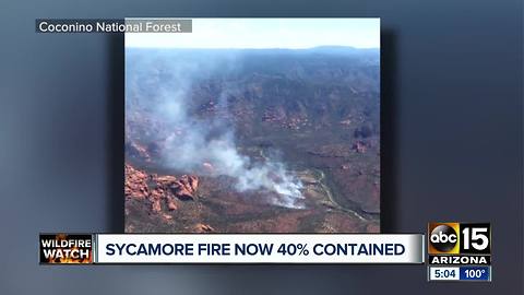 Fire crews make progress on Sycamore Fire