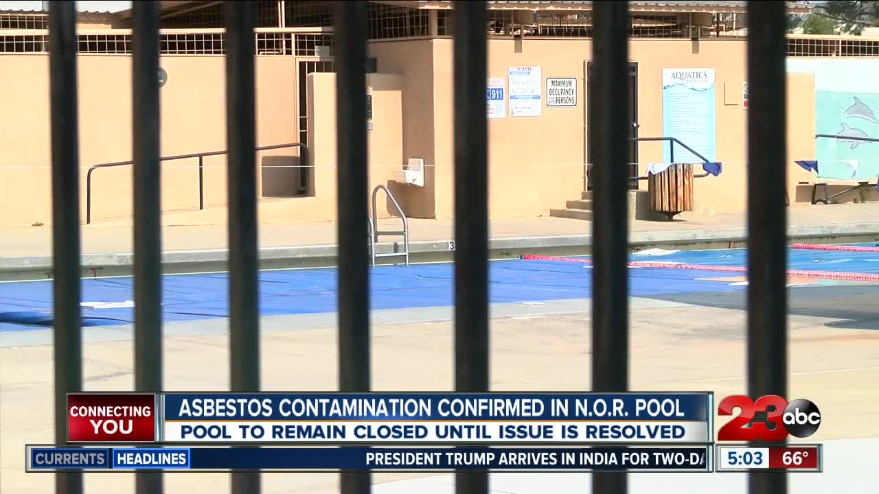 Officials investigation N.O.R's community pool following Asbestos contamination