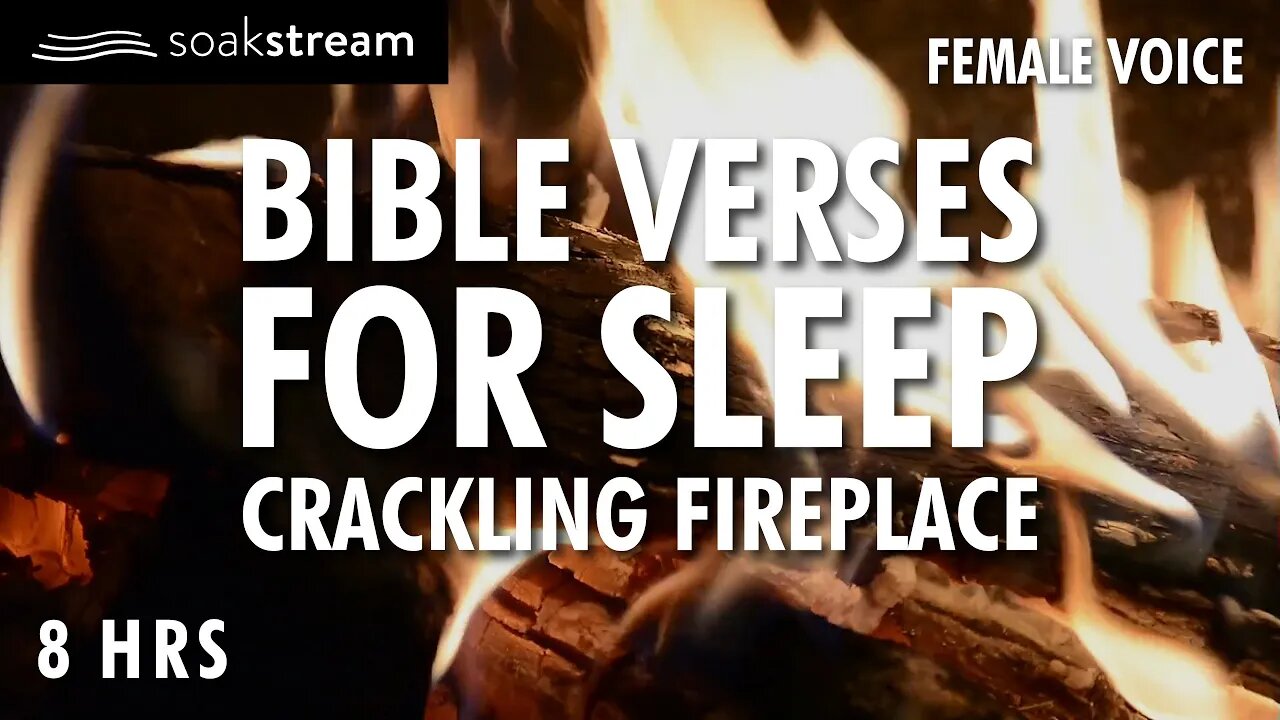 CRACKLING FIREPLACE 4K | 100+ Bible Verses For Sleep with Fireplace Sounds