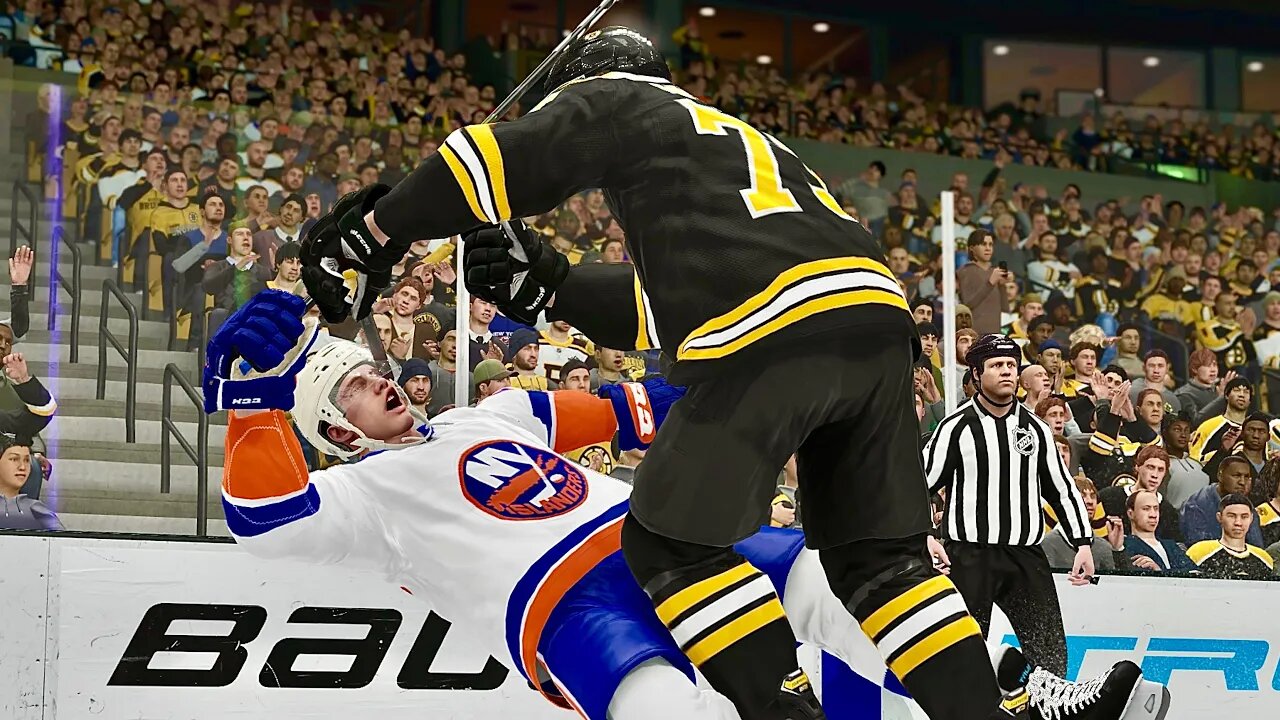 EA NHL 21 BIG HITS, INJURIES, AND FIGHTS!!