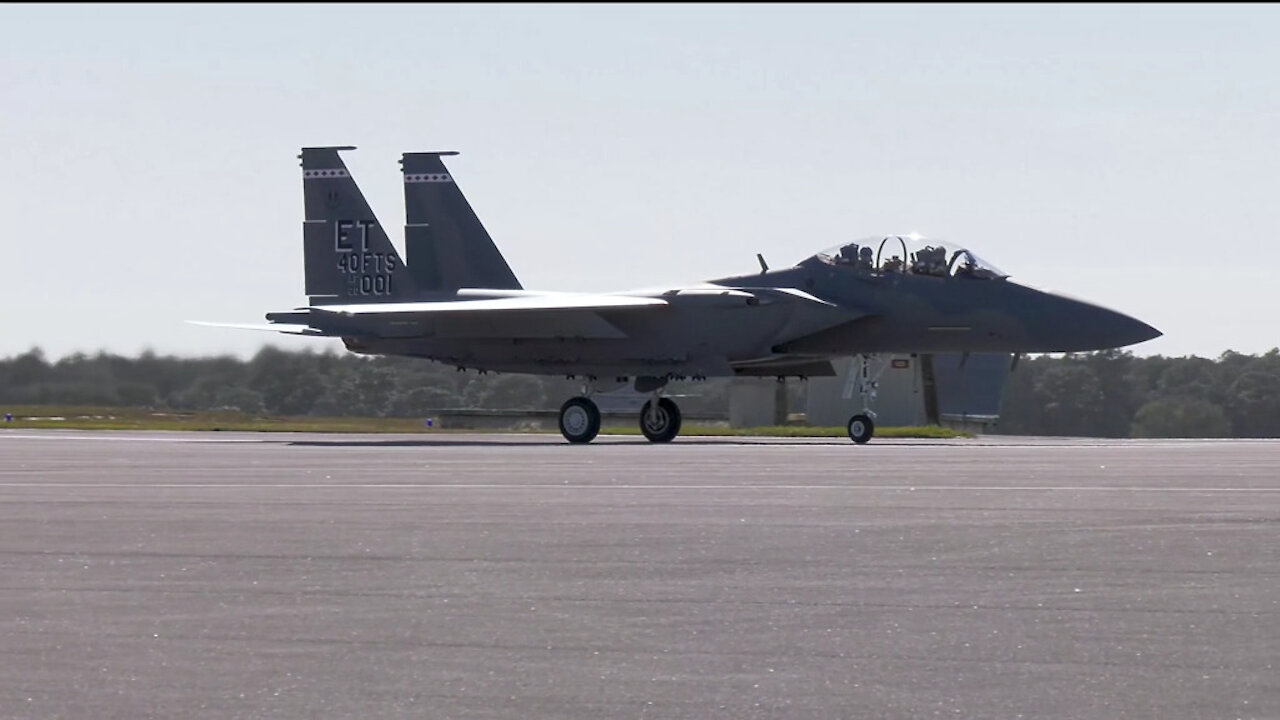 03/11/2021 Air Force's first F-15EX arrives at Eglin