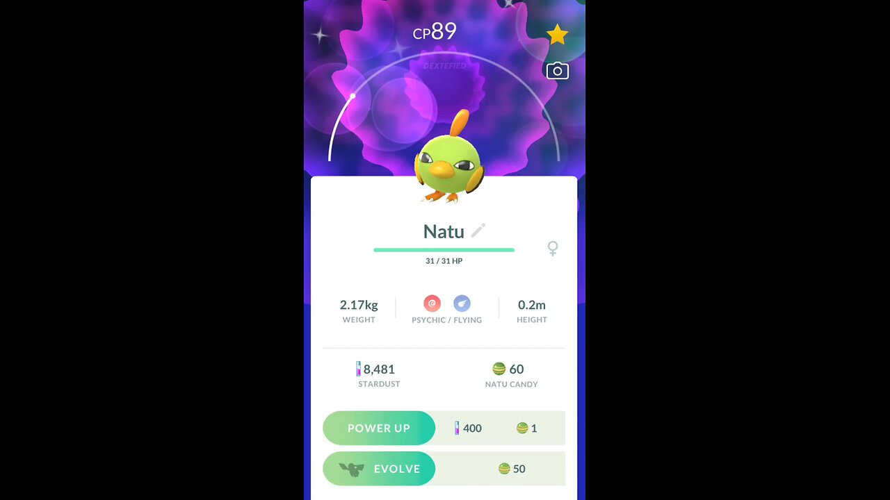 Shiny Natu Evolves into Xatu #Pokemon #PokemonGO