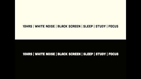 10hrs | White Noise | Black Screen | Sleep | Study | Focus