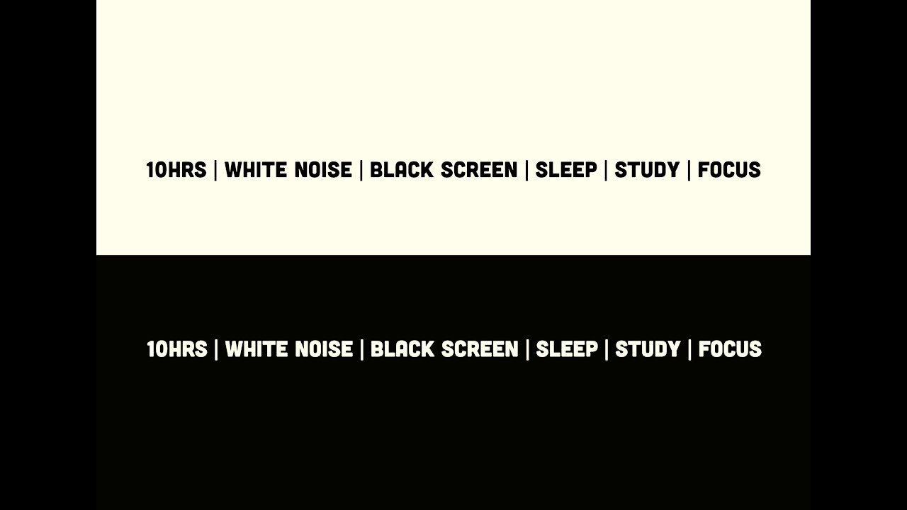 10hrs | White Noise | Black Screen | Sleep | Study | Focus