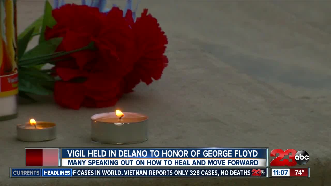 A vigil is held in Delano to honor George Floyd