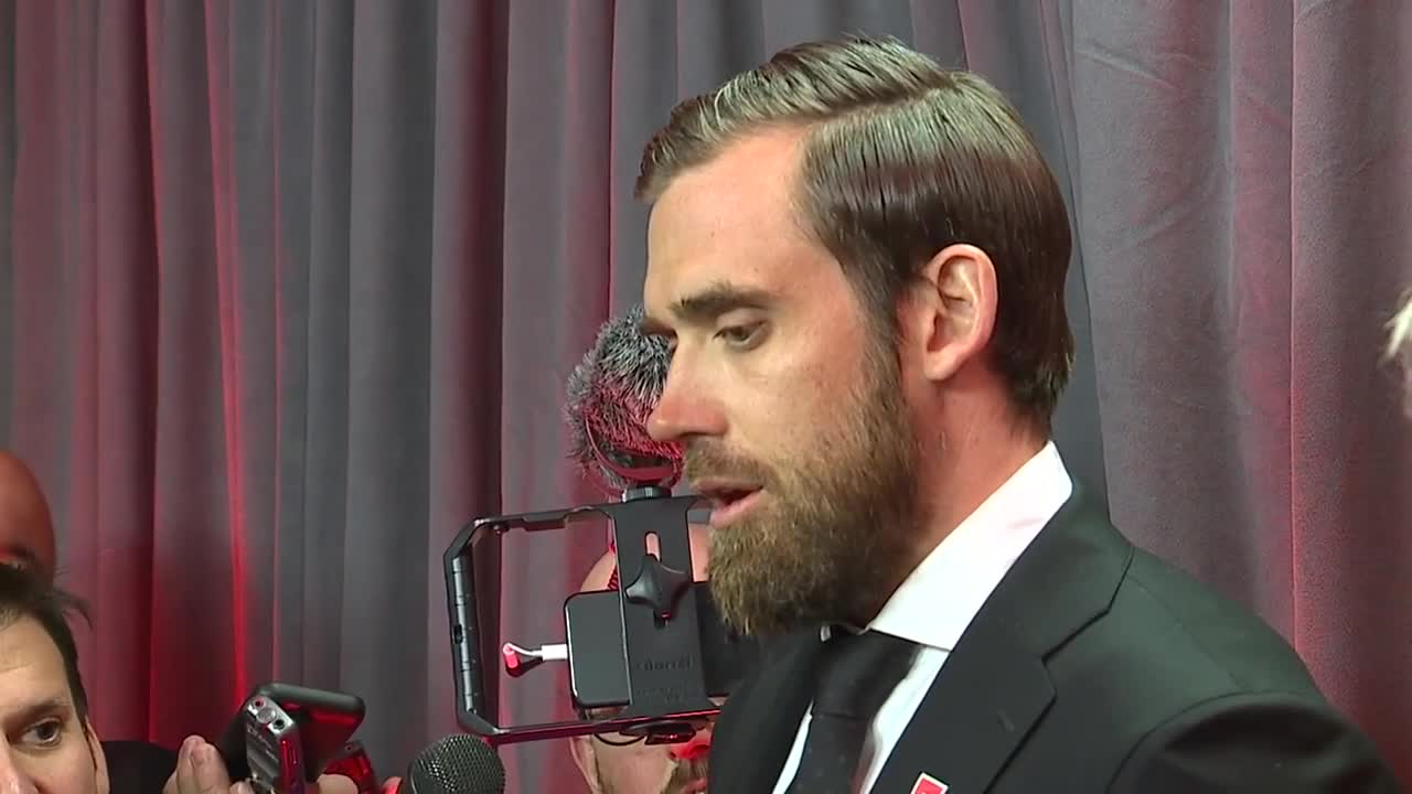 Henrik Zetterberg gets emotional talking about Ted Lindsay during visitation