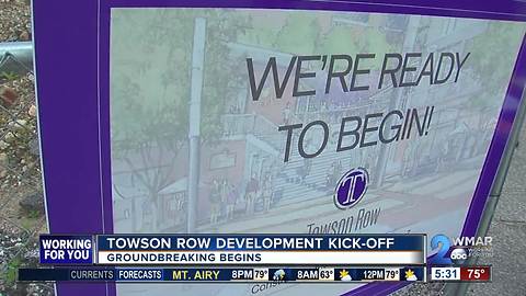 Towson Row construction finally begins after stalling for 2 years