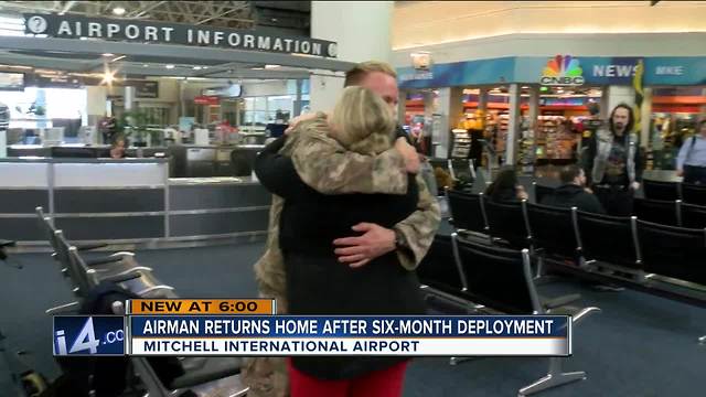 Airman returns home after six months