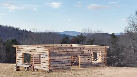 #44 Progress on our CABIN BUILD: We can finally see the view from our future living room!