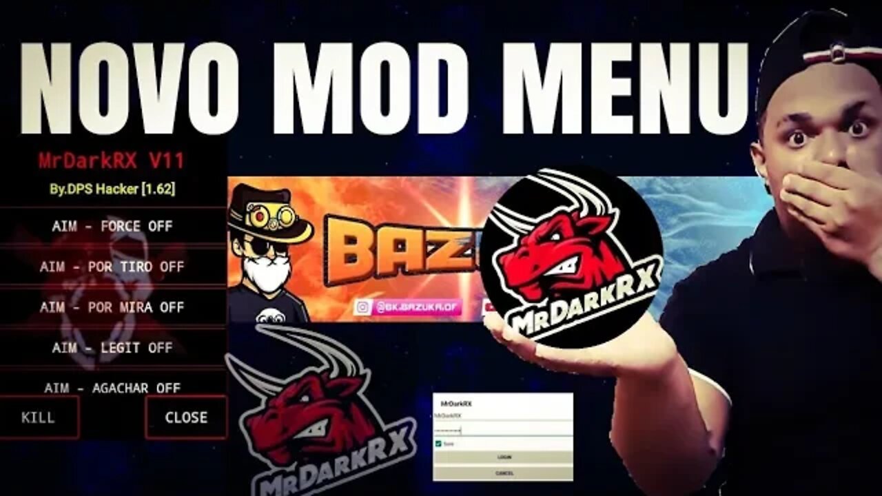 MOD MENU DARK TEAM PLUS DOS GLOBAL 😎 MOD FREE FIRE COM TELEPORTE VIP SEM BAN ANTI FECHAMENTO FF FREE