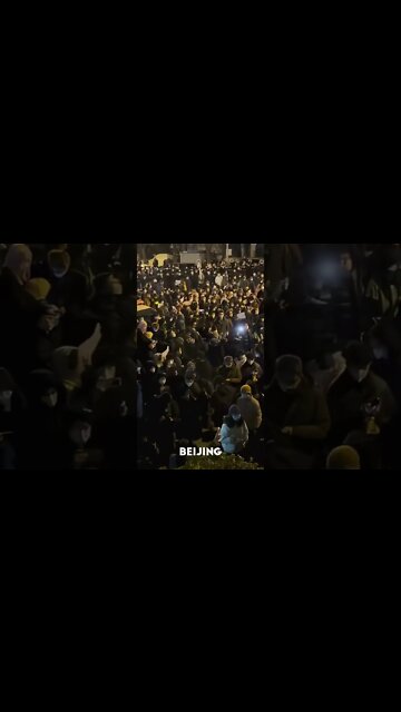 A Huge Crowd In Beijing Protesting Tyrannical COVID Lockdowns