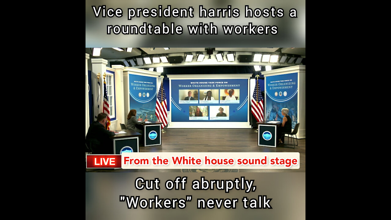 10/20/2021 VP Harris a Roundtable with Workers. Abrupt ending. Workers never speak.
