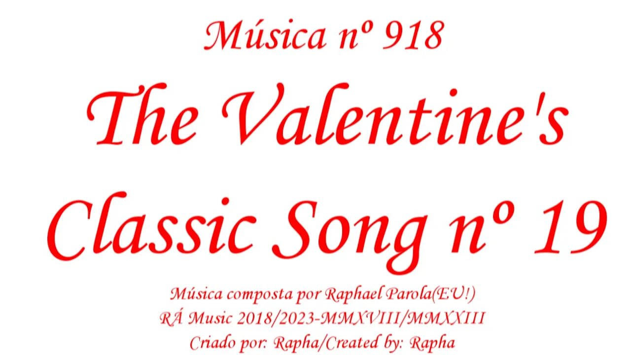 Música nº 918-The Valentine's Classic Song nº 19