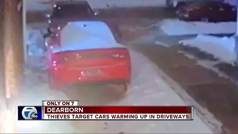 Dearborn police alert residents that thieves are targeting warming cars