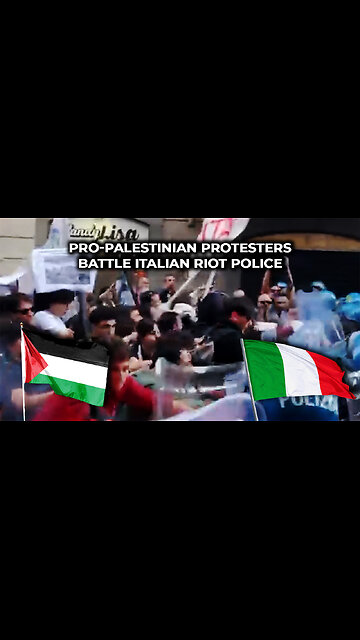 Pro-Palestinian Protesters Battle Italian Riot Police
