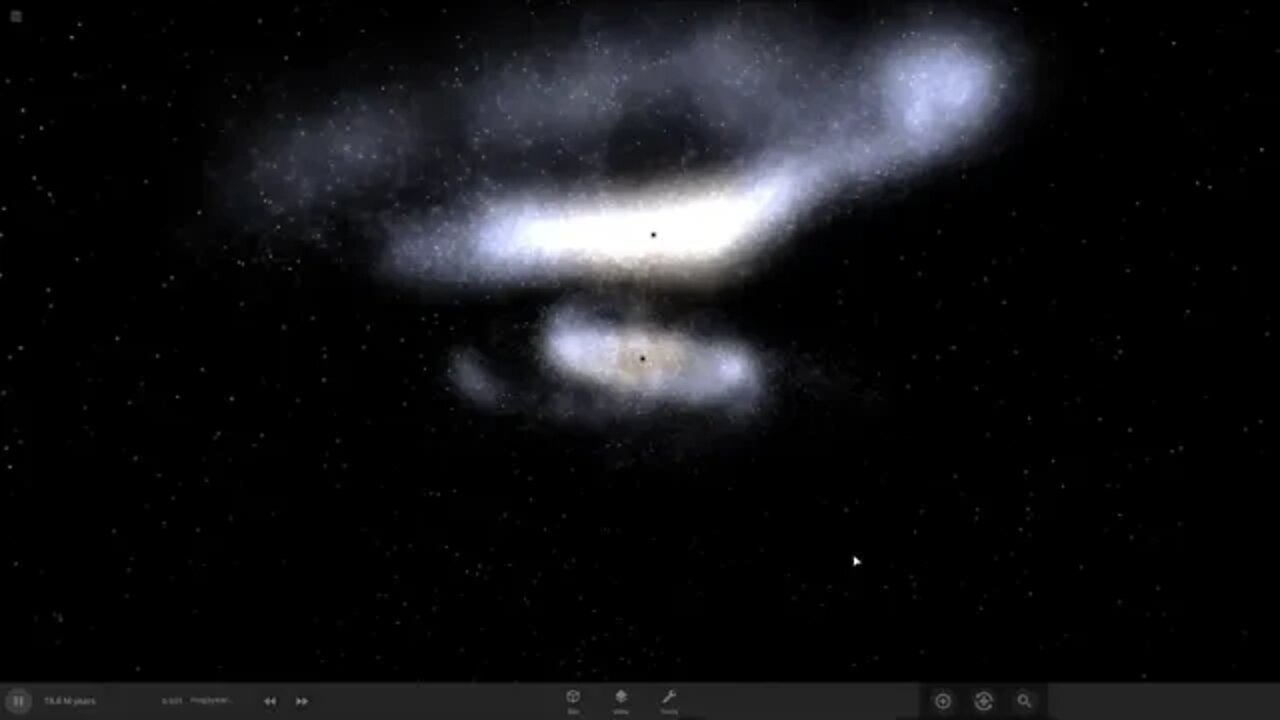 Milky way and Andromeda collision