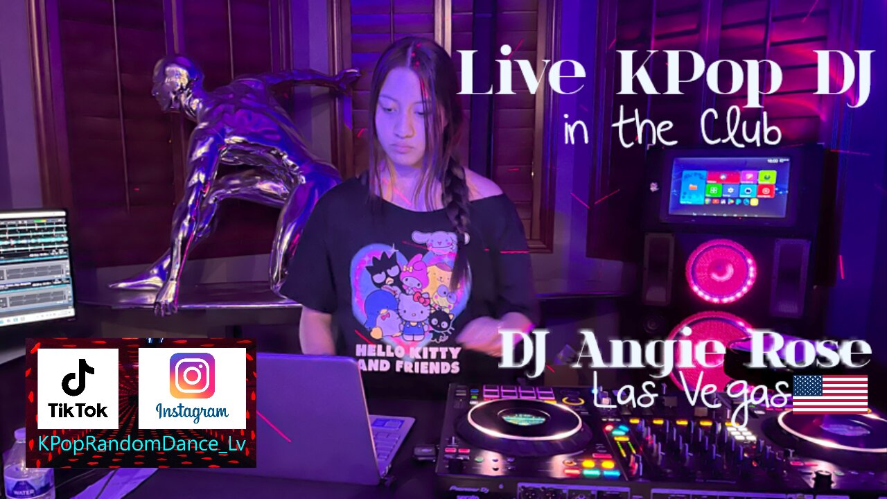 KPop DJ Angie Rose LIVE in Las Vegas USA Playing New Popular KPop Songs and Music Dance Party