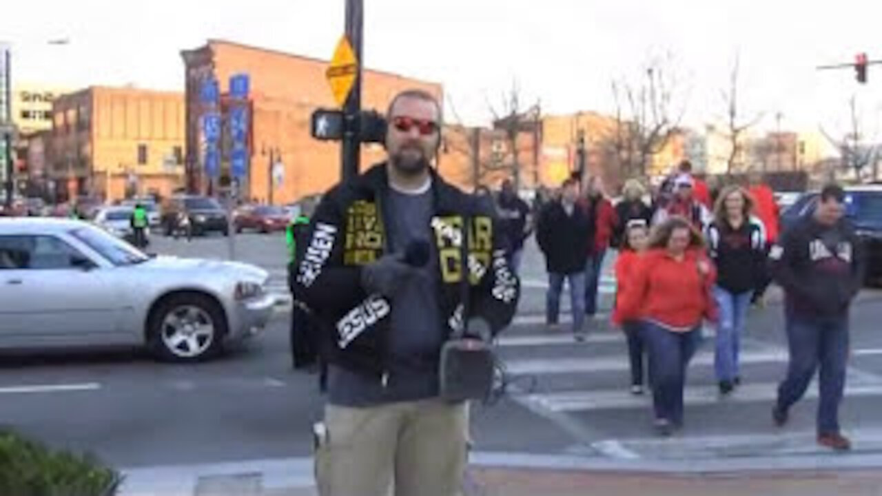 Louisville vs Memphis Basketball Game Street Preaching & Security/Cop Encounter - Kerrigan Skelly