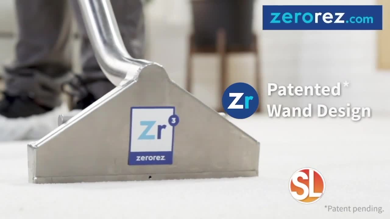 Zerorez ® uses a wand to dry carpeting after its cleaned