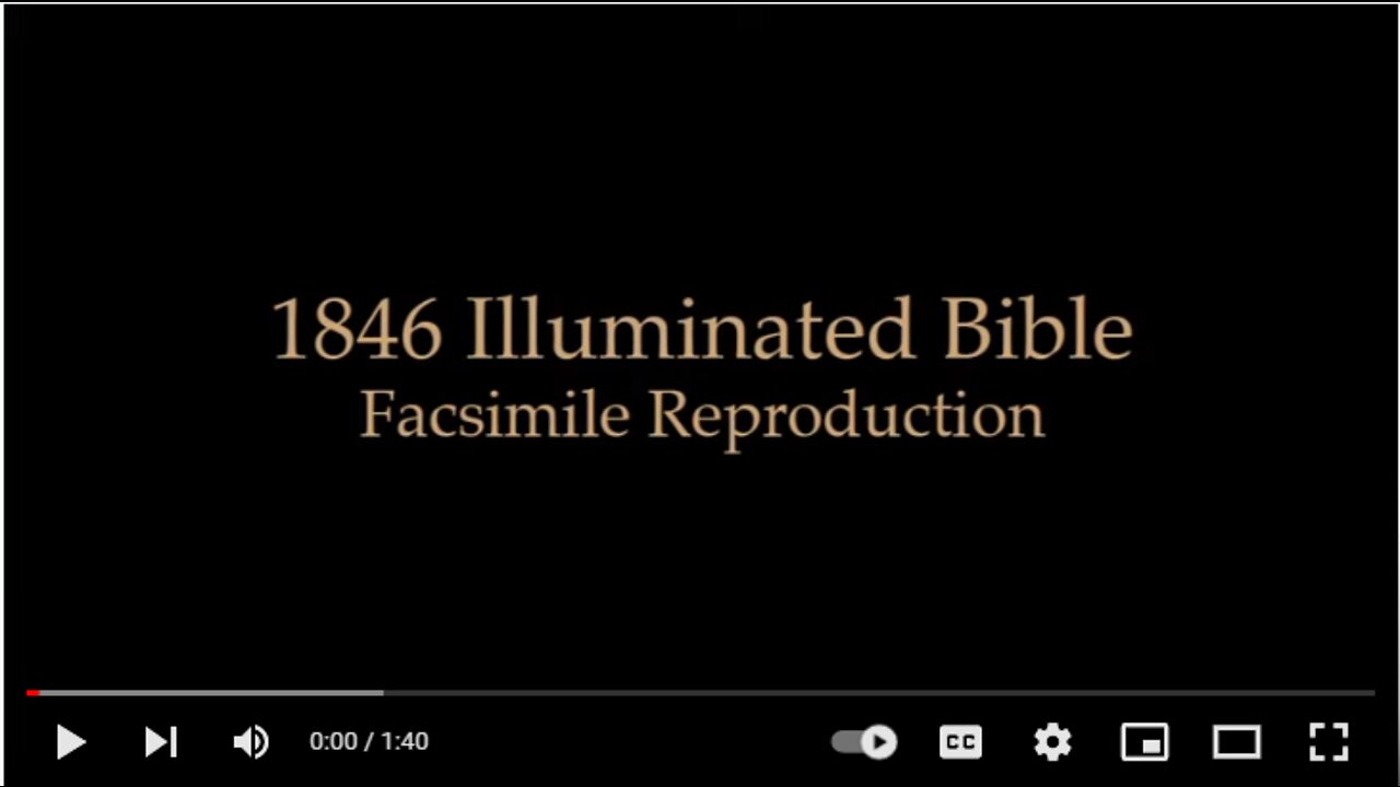 1846 Illuminated Bible of Harper Brothers in New York City