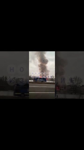 Ukraine War - Brovary Apartment Complex burns