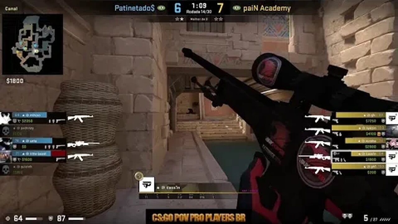 CSGO POV paiN AC cass1n (28/11) vs patinetados (Anubis) @ Serie "A" Fevereiro Gamers Club 2023