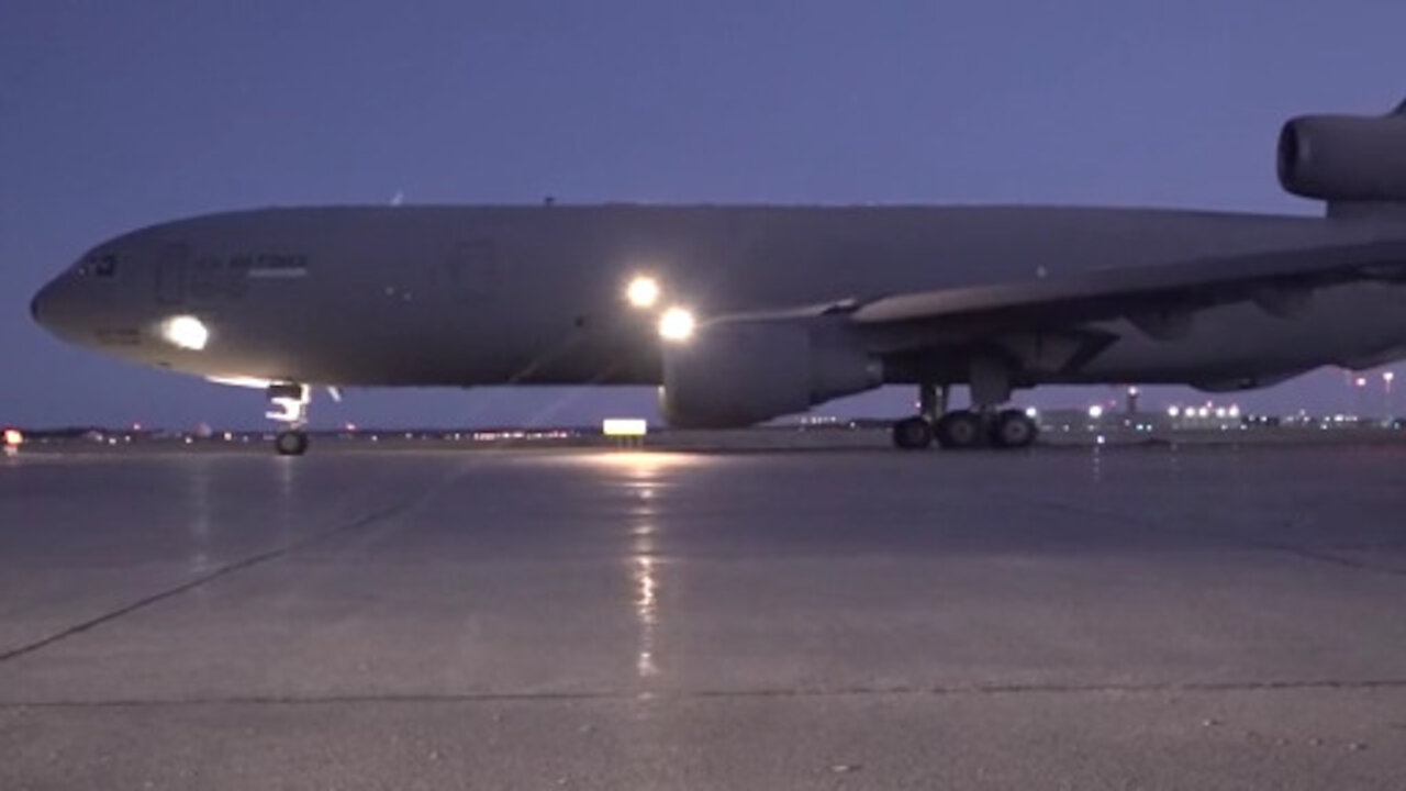 Exercise AMALGAM DART KC-10 and CF-188 aircraft launches from Cold Lake, Alberta