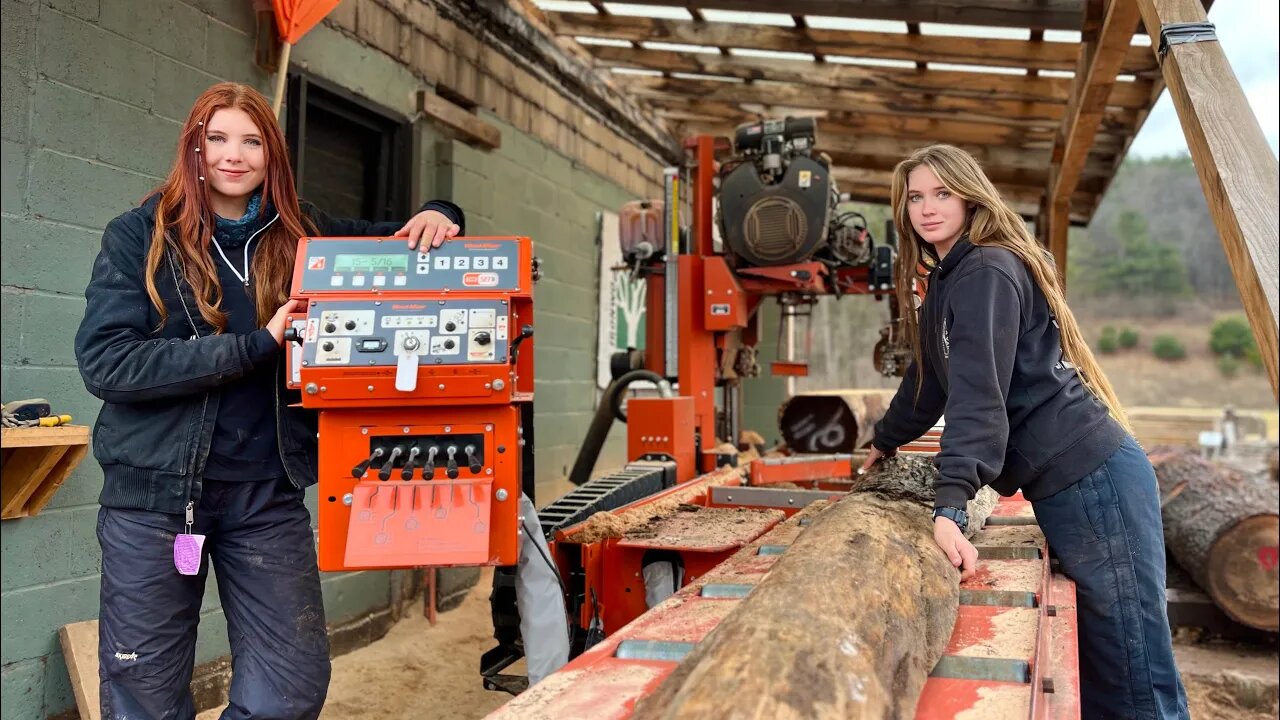 Custom Milling Oak and Cherry on a Woodmizer LT40