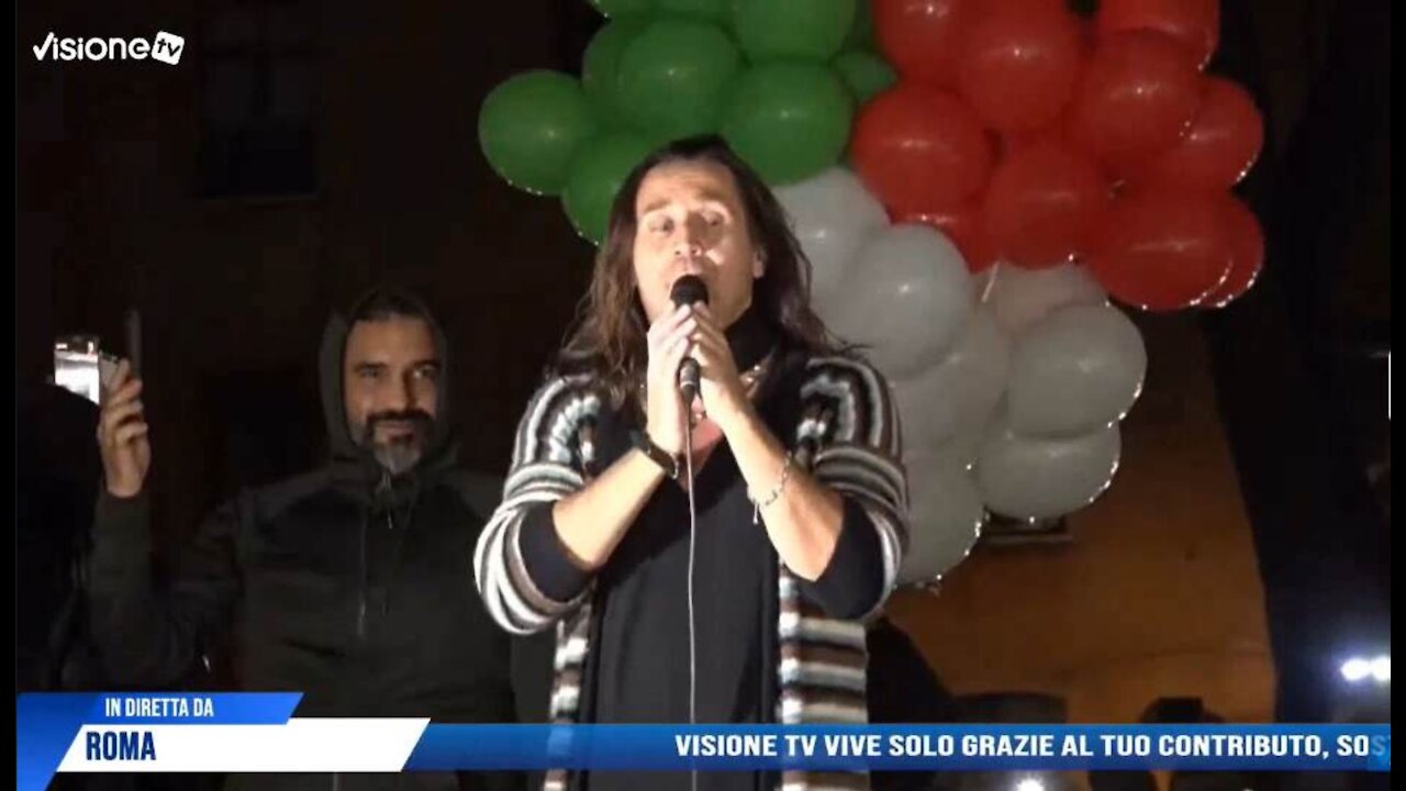 Diretta Roma: Dal Circo Massimo, Povia per dire no al green pass 20/11/21