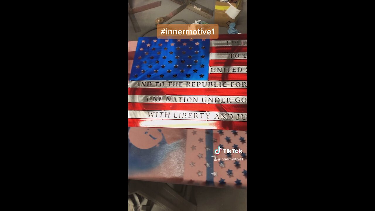 Custom American flags (completed)