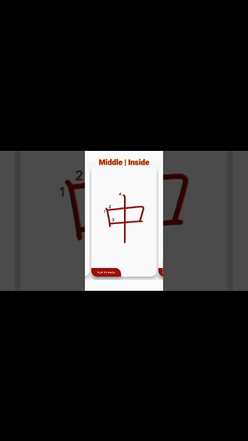 Japanese Kanji Alphabet Describe | "中" | Let's Start Learn #kanjilearning