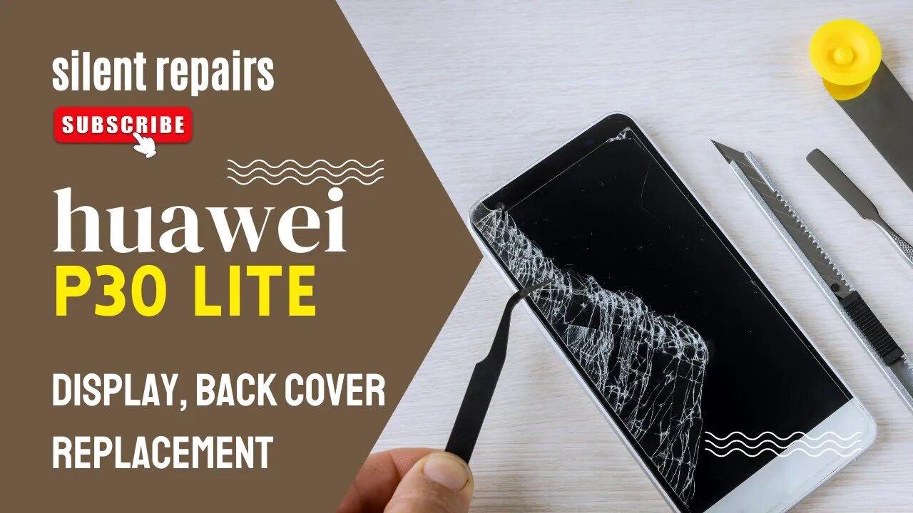 Huawei P30 Lite | Display, backcover replacement | Repair video