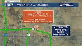 Weekend traffic restrictions on Valley freeways